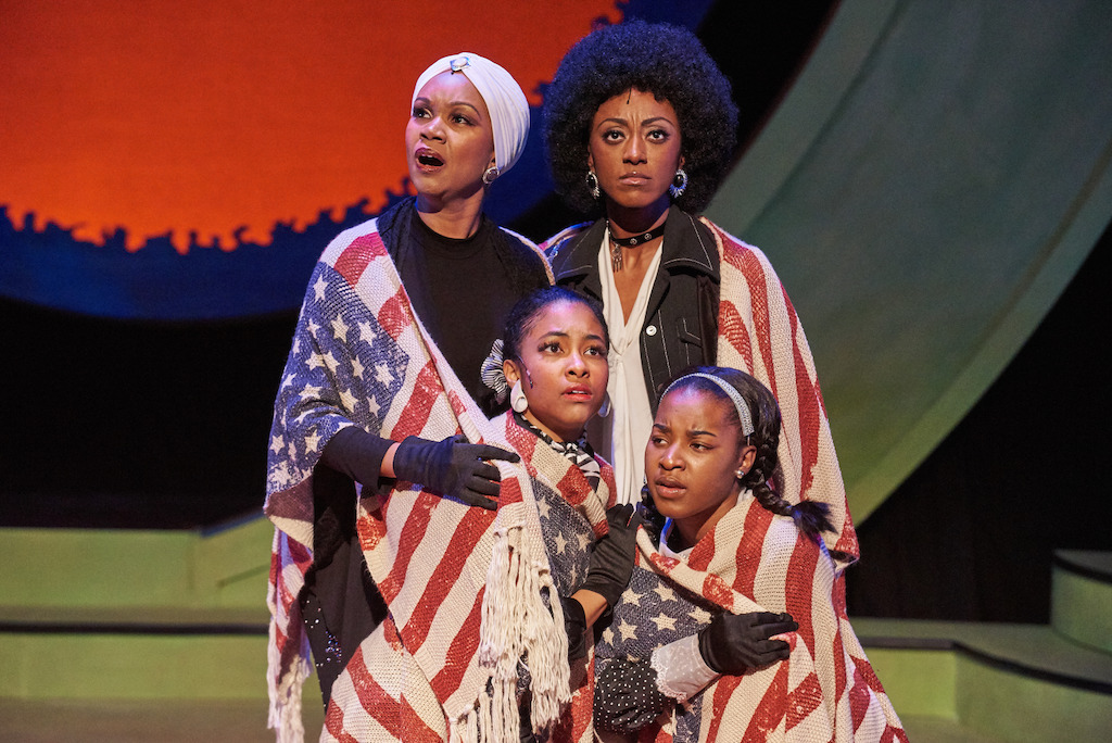Chani Maisonet (bottom left), Chelsea Reynolds (bottom right), Marliss Amiea (top left) and Tina Fears (top right) in SIMPLY SIMONE