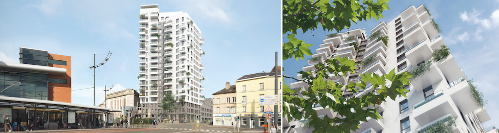 Re-Vive en BESIX realiseren EKLA, de vooruitstrevende woontoren in Brussel