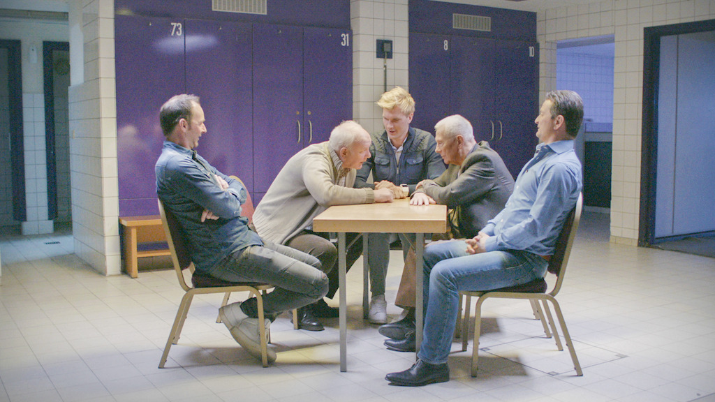 Anderlecht 2001: Bart Goor, Aimé Anthuenis, Ruben Van Gucht, Michel Verschueren, Tomasz Radzinski - (c) Deklat Binnen