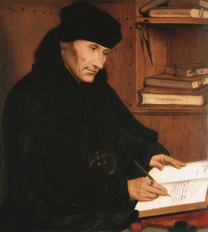 © Quinten Metsys, Portrait of Desiderius Erasmus, Antwerp, 1517. Royal Collection Trust Her Majesty Queen Elizabeth II.