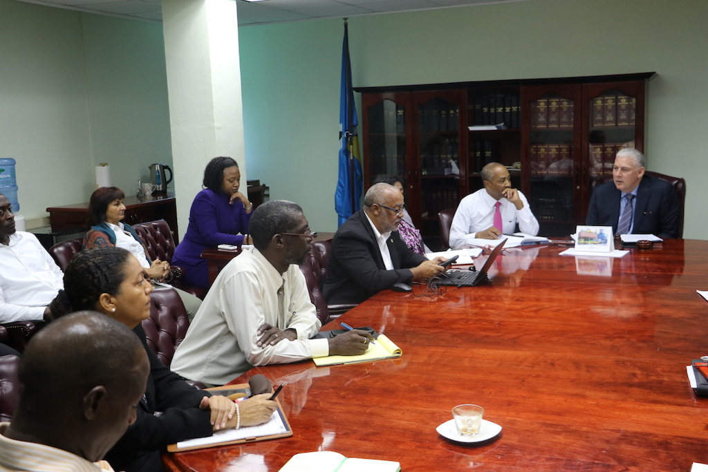 OECS Chairman and Prime Minister of Saint Lucia, Honourable Allen Chastanet, addresses the meeting.