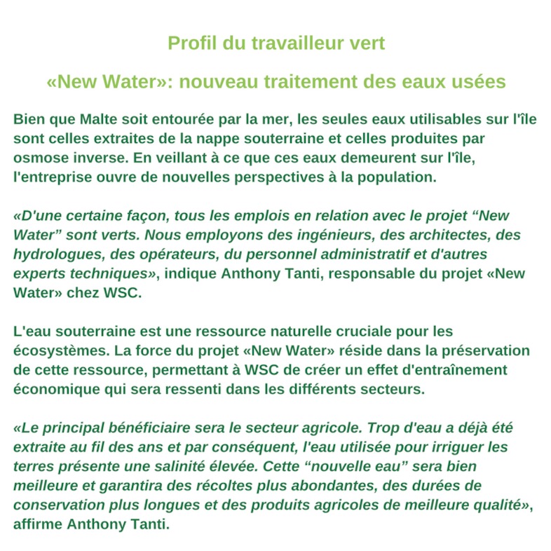 Profil du travailleur vert