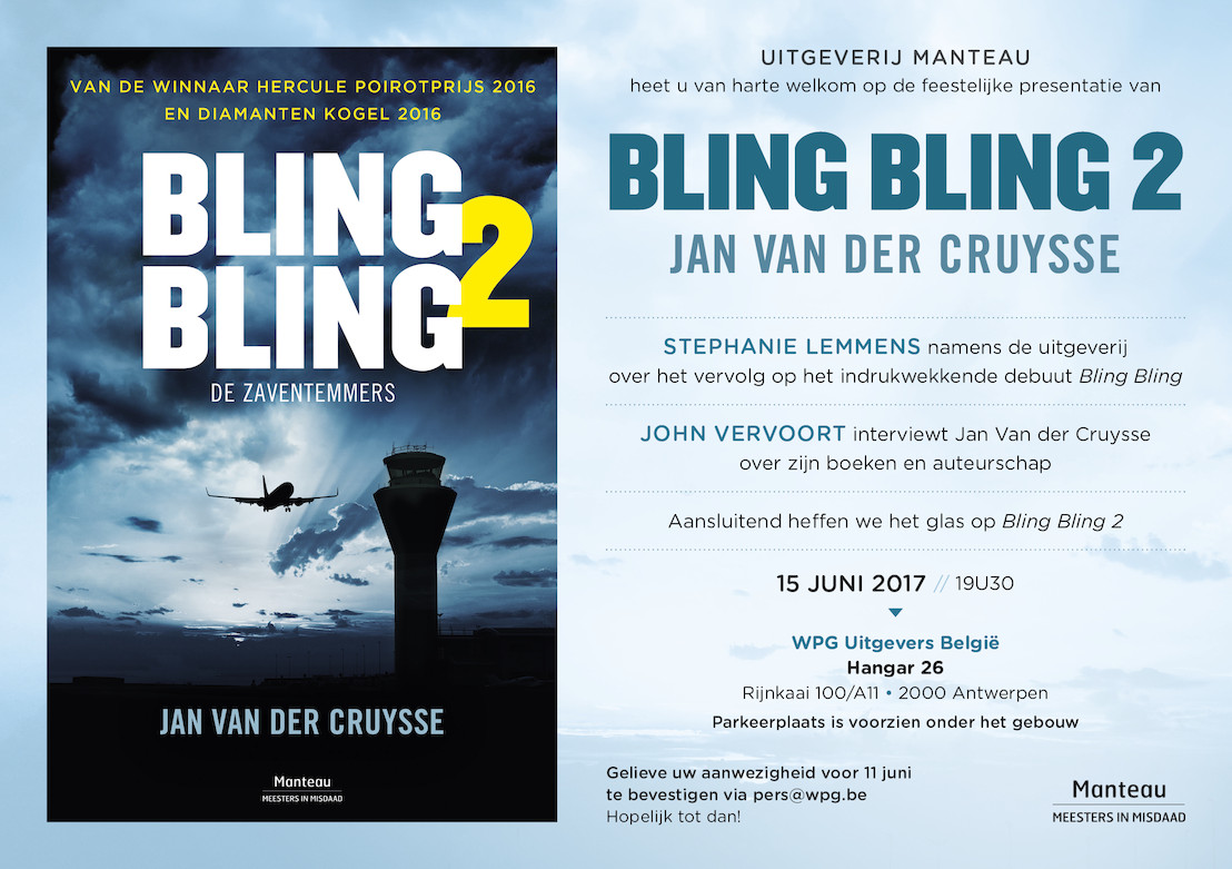 'Bling Bling 2. De Zaventemmers' - Het langverwachte vervolg op de bekroonde debuutthriller van Jan Van der Cruysse