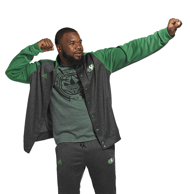 Collection adidas des Roughriders de la Saskatchewan (Shawn Lemon).