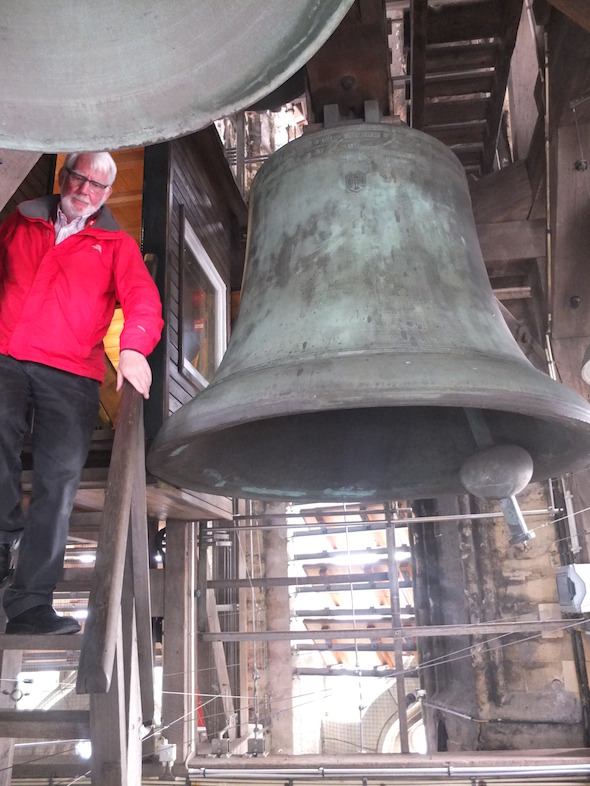 Gids in de toren.