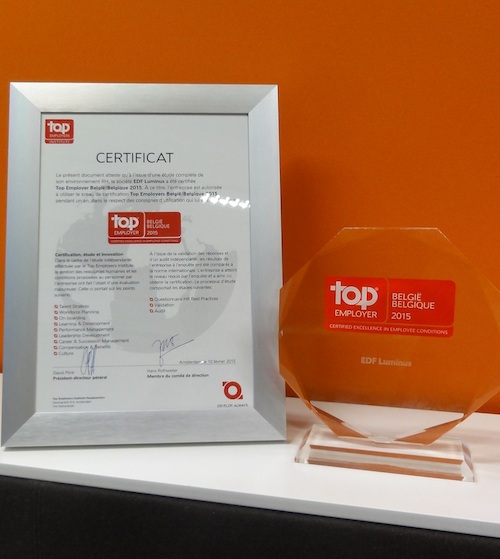 EDF Luminus, Top Employer 2015