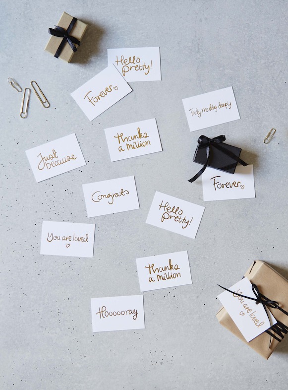 I Love My Type - mini message cards - €7,00 voor pakket van 8 kaartjes