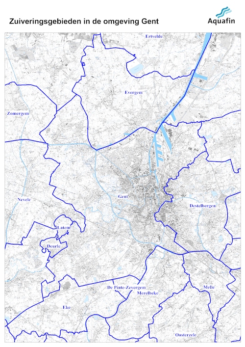 Waar wordt mijn afvalwater gezuiverd: zuiveringsgebiden in de omgeving van Gent