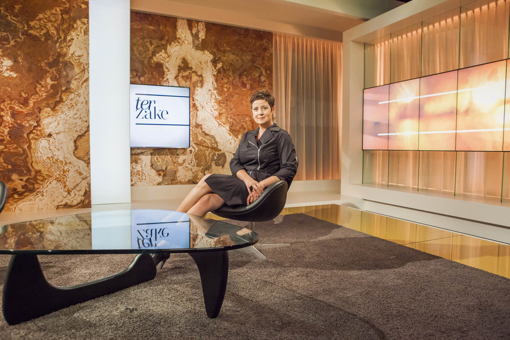 Kathleen Cools in de studio van Terzake - (c) Bart Musschoot