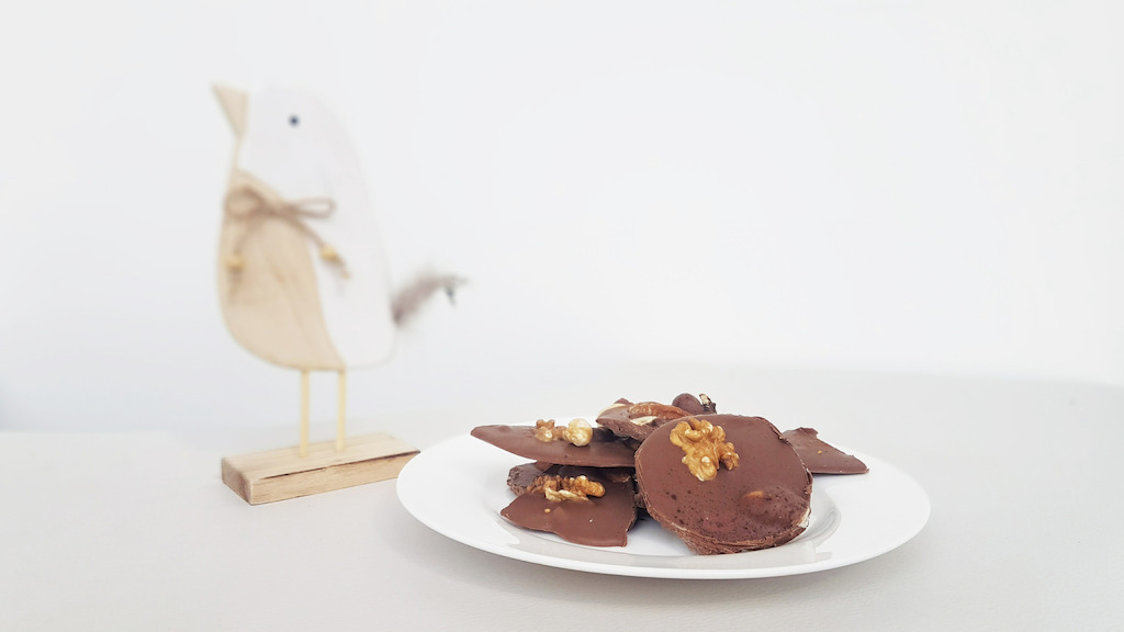 Mendiants au chocolat. Recette Miele