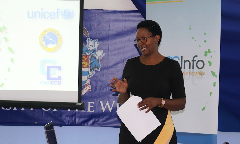 Mrs. Muriel Mafico, Deputy Country Representative in the Eastern Caribbean Area for UNICEF, delivers brief remarks.