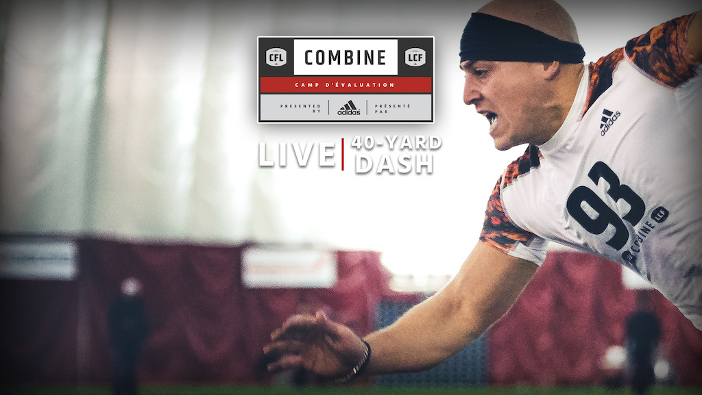 The 40-yard dash at the CFL Combine presented by adidas takes place tomorrow morning