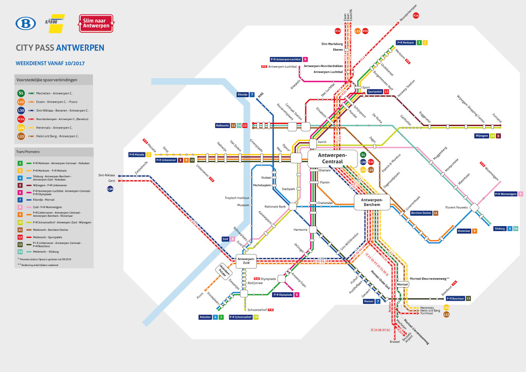 Antwerpse treinstations voor de City Pass Antwerpen