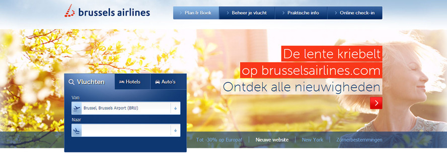 Brussels Airlines lanceert nieuwe website