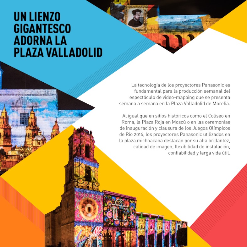 Panasonic mapping en Morelia: Un gran lienzo sobre la Plaza Valladolid