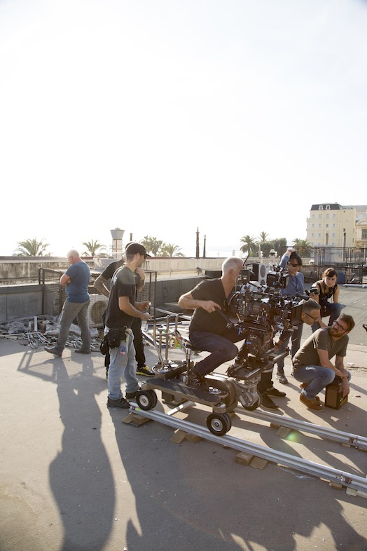 Hans Herbots op de set van Riviera<br/>(c) Sky UK Limited
