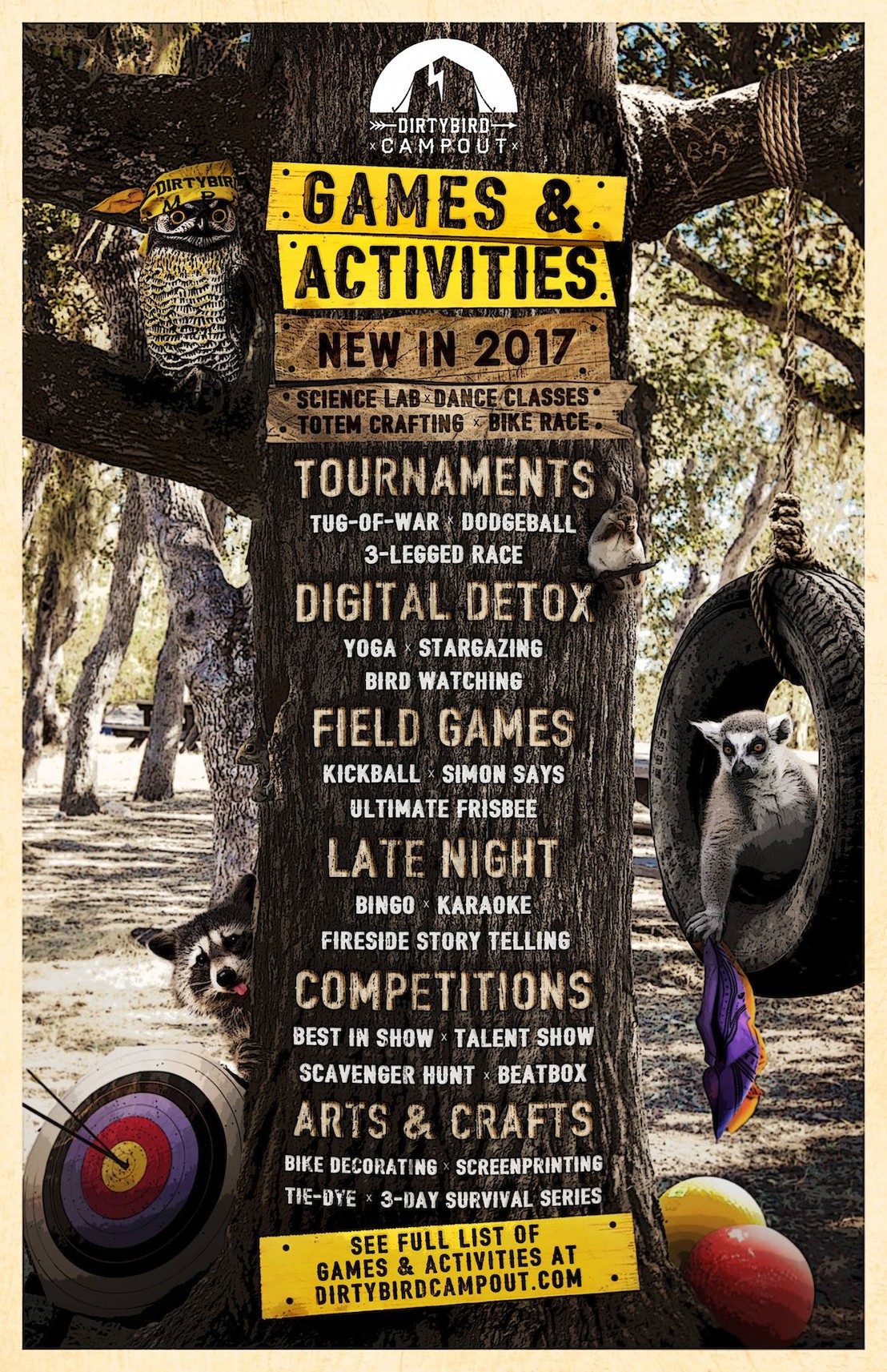 DIRTYBIRD Campout Reveals More Than 60 Games & Activities for 2017 Edition