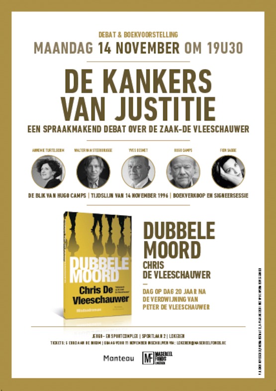 Uitnodiging debat 'De Kankers van Justitie' - 14 november 2016