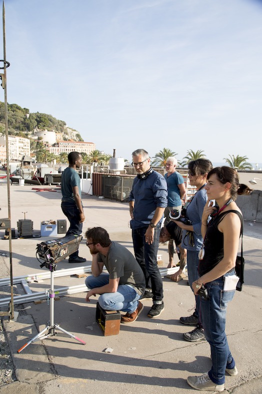 Hans Herbots op de set van Riviera<br/>(c) Sky UK Limited