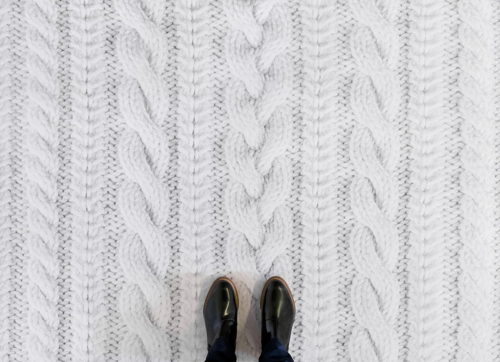 White Knit | Knit Effect Vinyl Flooring