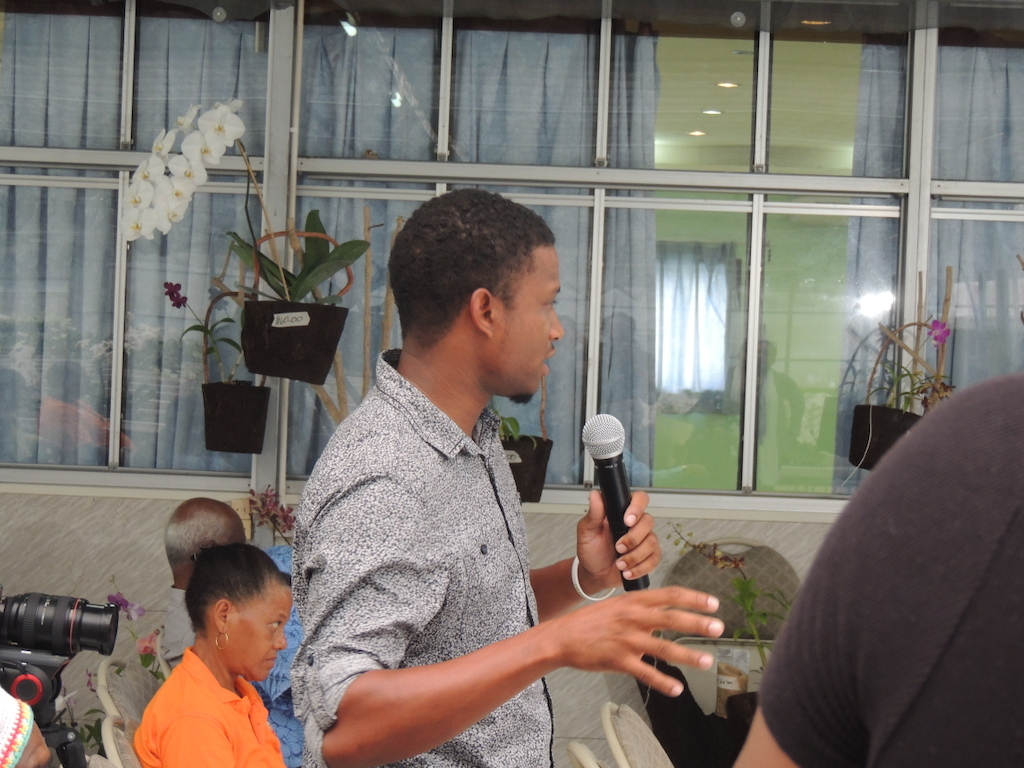 Young St. Lucian Farmer calls for a Land Use Policy at the Vini Koze Forum on Agriculture.