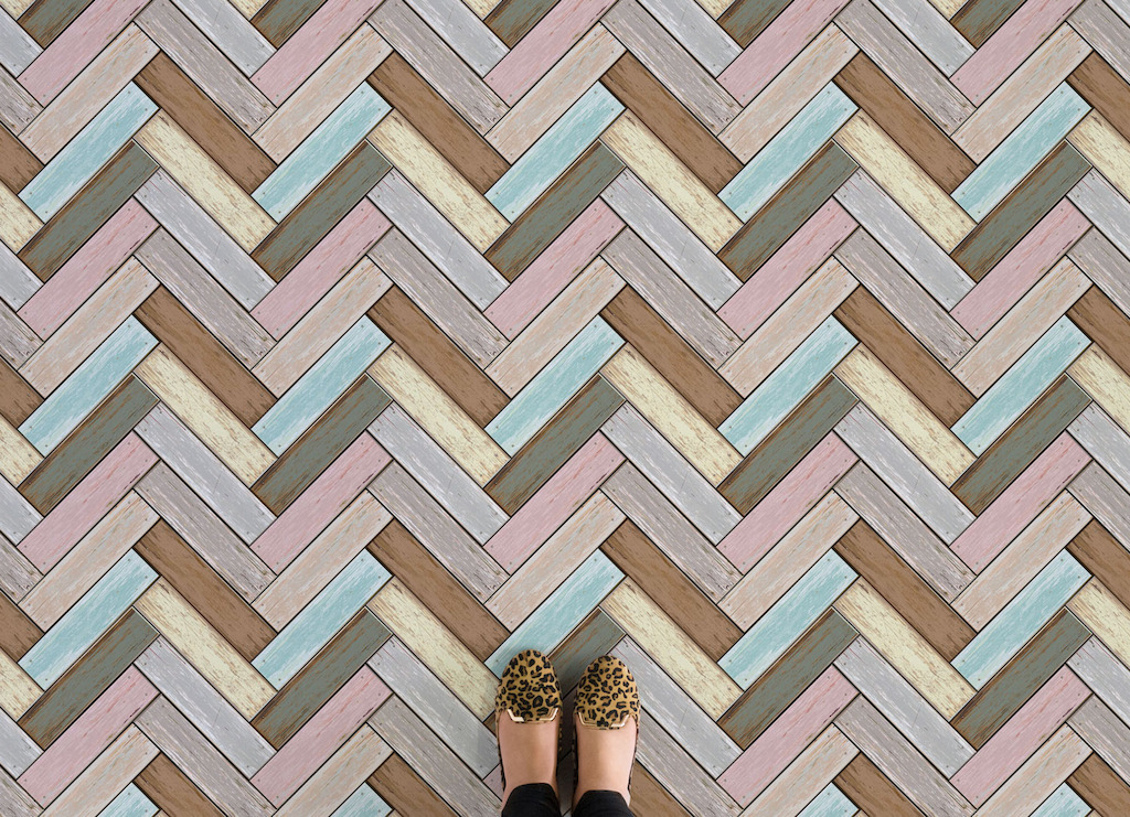 Parquet | Pastel Parquet Effect Vinyl Flooring