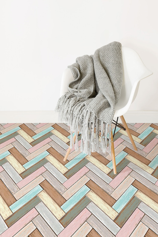 Parquet | Pastel Parquet Effect Vinyl Flooring