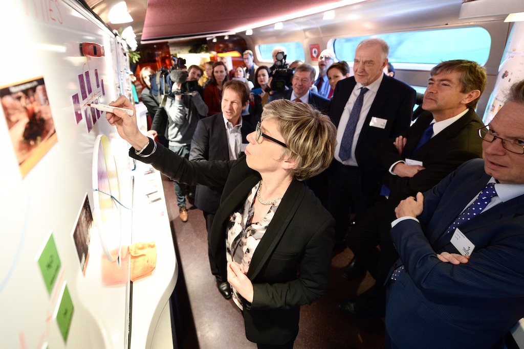 Agnès Ogier, CEO de Thalys, Libor Lochman, Executive Director CER et Luc Lallemand, Administrateur délégué Infrabel