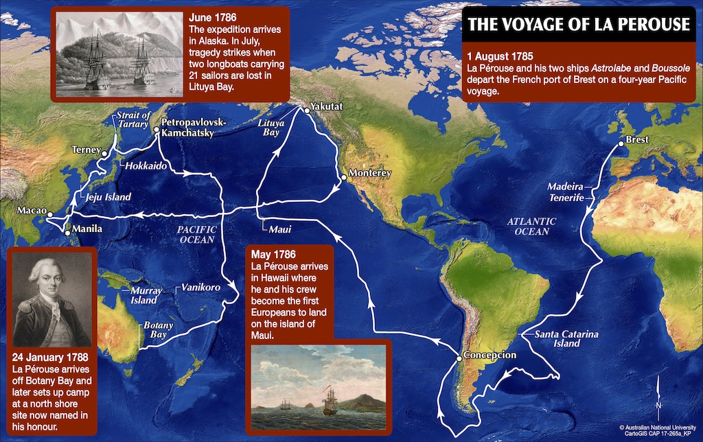 The voyage of Comte de La Pérouse. Image: ANU.