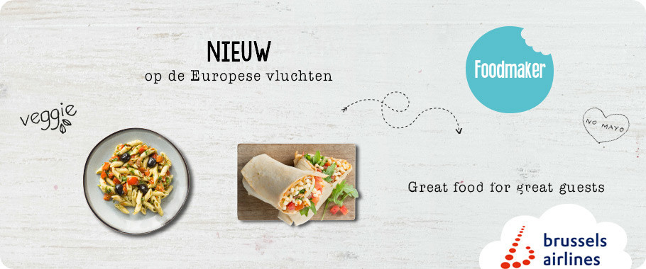 Brussels Airlines gaat in zee met het Belgische Foodmaker