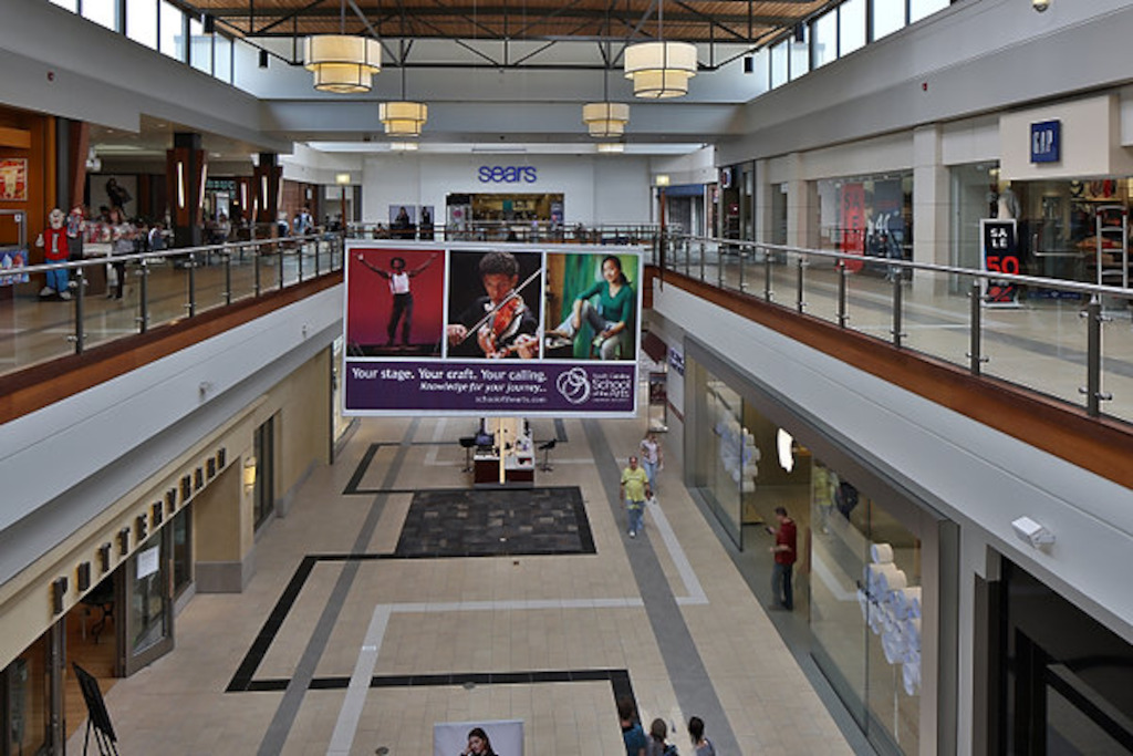 Upper Level view of Apple and Pottery Barn
