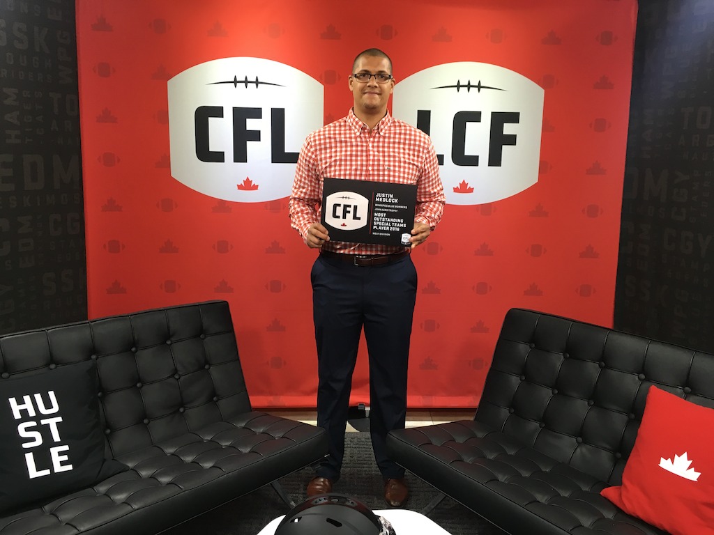 Justin Medlock (WPG, West Division nominee, Most Outstanding Special Teams Player)