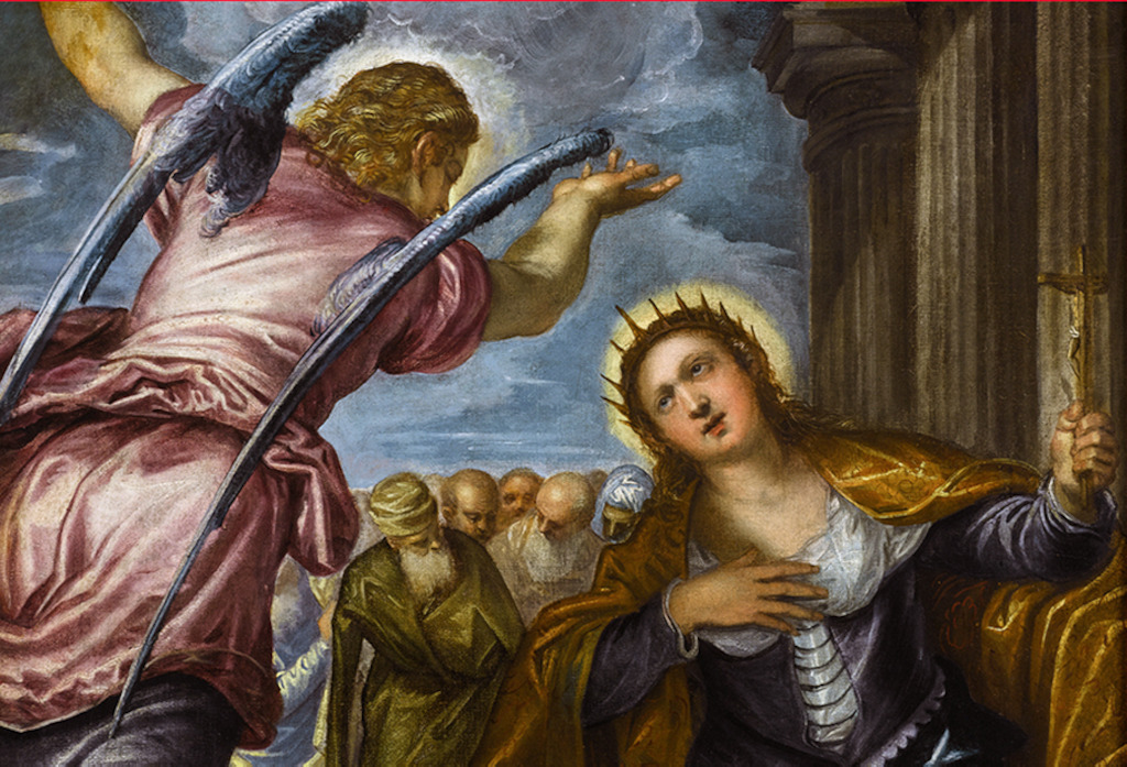 Jacopo Tintoretto (1518-1594), de Heilige Catharina (1560-1570), particuliere verzameling, vanaf 26 juni 2017 in langdurig bruikleen in het Rubenshuis Antwerpen, foto KIK-IRPA