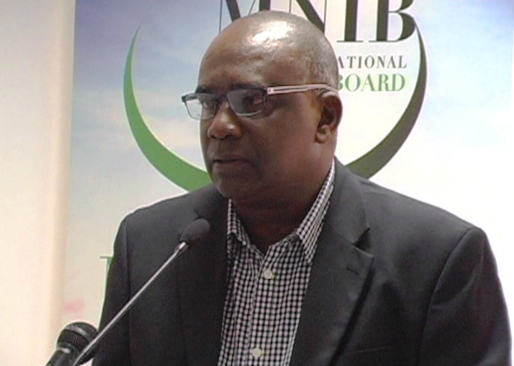 Hon. Oliver Joseph, Minister for Economic Development, addresses the gathering.
