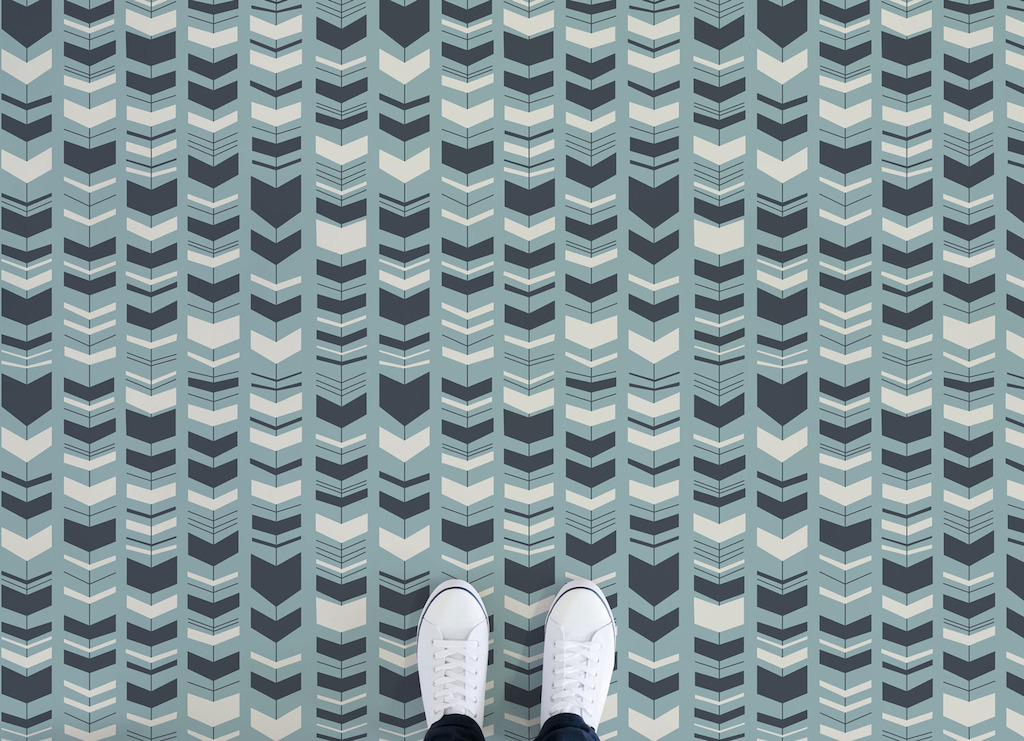 Bass | Retro Arrow Pattern Vinyl Flooring