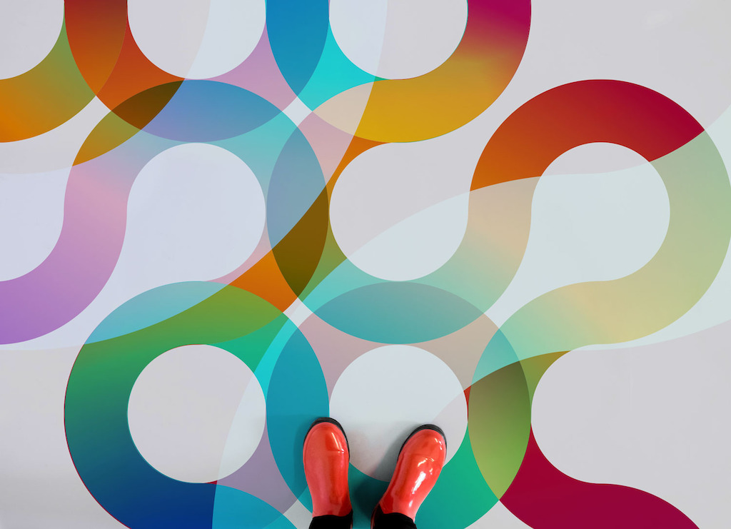 70's Retro Swirl | Retro Swirl Graphic Flooring