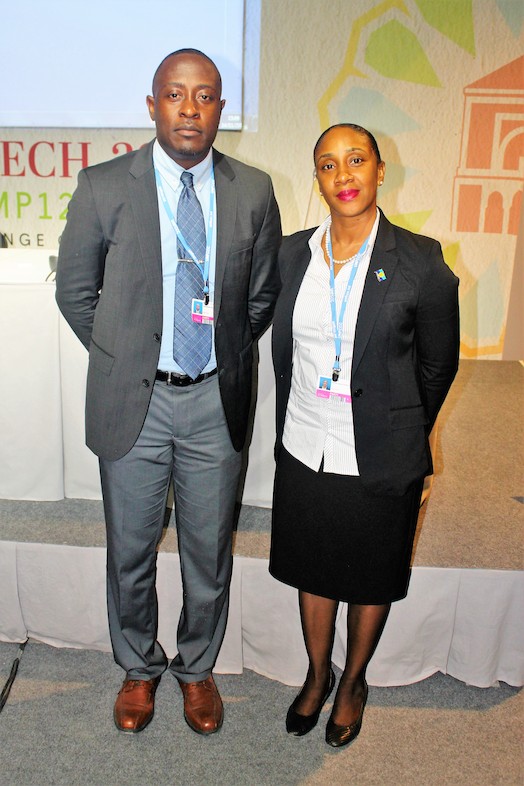 Mr. Chamberlain Emmanuel, Head of Environment Sustainability Cluster and Mrs. Norma Cherry-Fevrier, Programme Assistant, Environment Sustainability Cluster represent the OECS at COP22 in Marrakech, Morocco