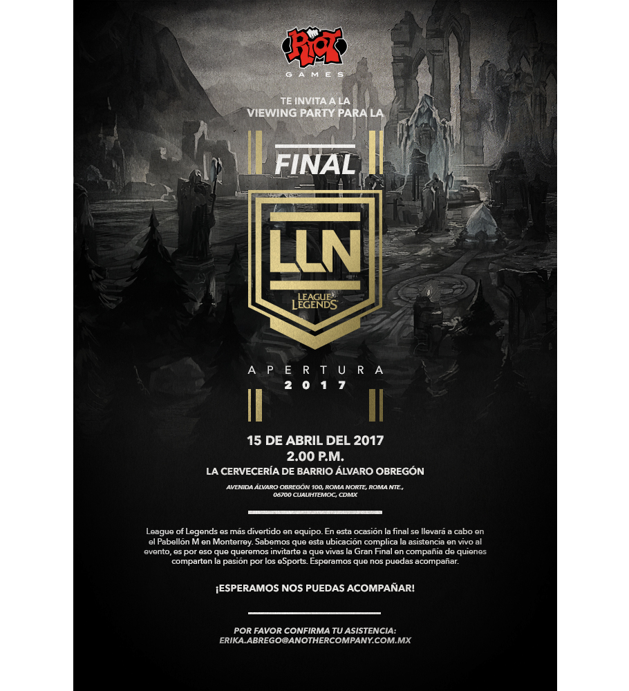 Invitación Viewing Party: Final LLN 2017