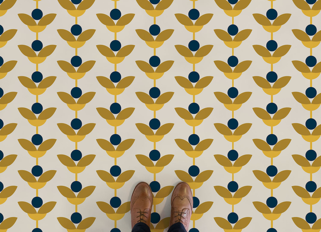 May | Retro Floral Vinyl Flooring