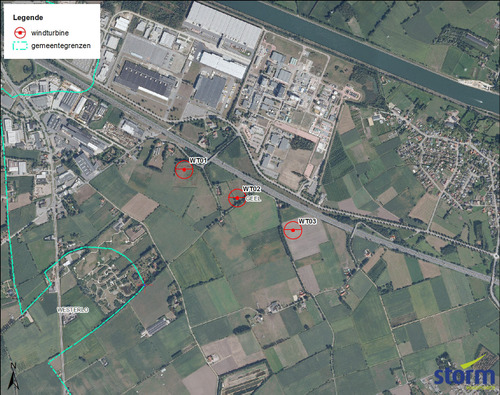 Storm-windpark Geel: inplanting windturbines
