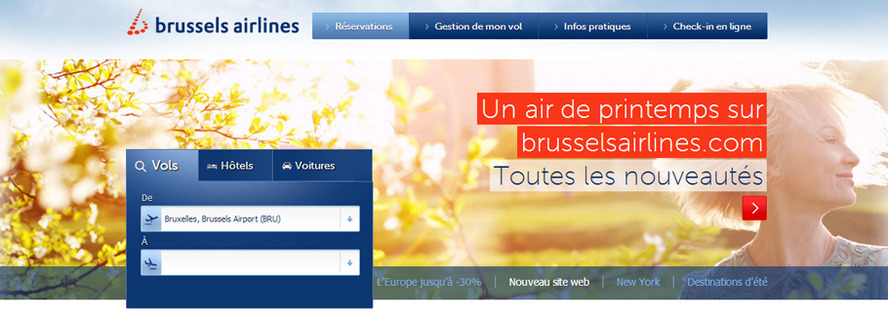 Brussels Airlines dévoile son nouveau site web