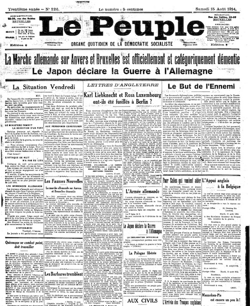 Journal: Le Peuple (Copyright: Bibliothèque royale de Belgique)
