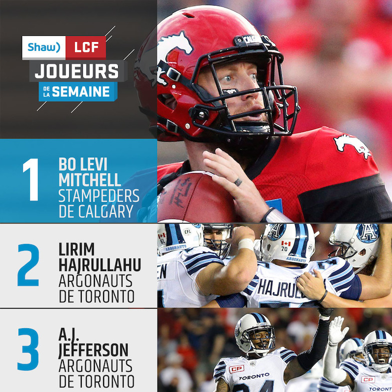 Joueurs de la semaine, présentés par Shaw - Semaine 6