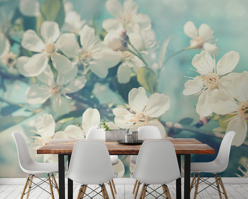 Sunlight Flowers Wallpaper Mural