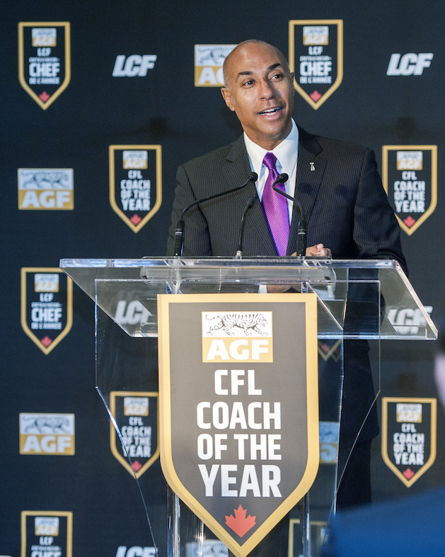 CFL Commissioner Jeffrey L. Orridge speaks at the announcement. CFL/Adam Gagnon