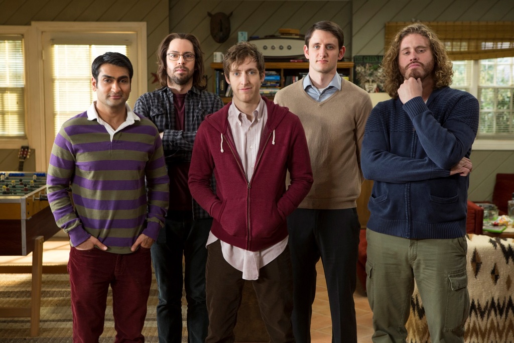 Silicon Valley - Kumail Nanjiani, Martin Starr, Thomas Middleditch, Zach Woods, T. J. Miller - (c) HBO