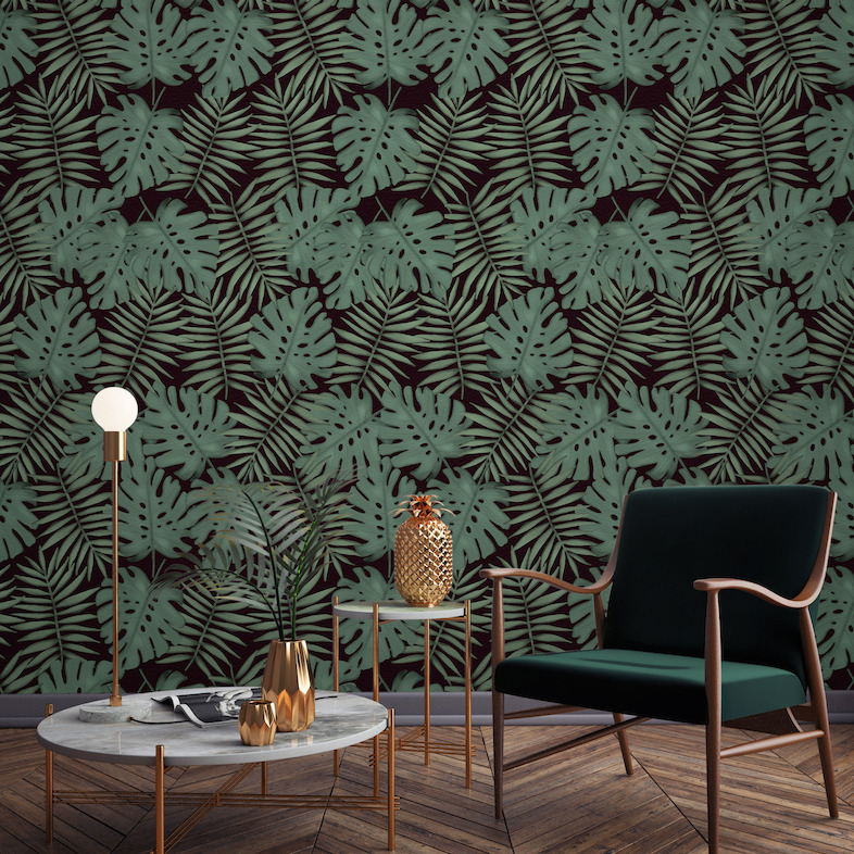 Monstera Leaf Wallpaper Mural
