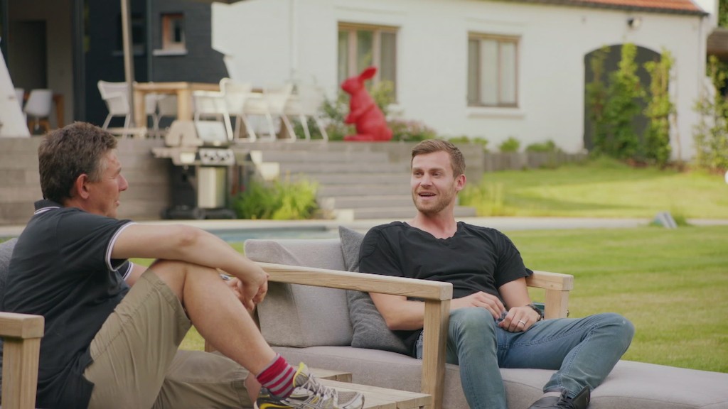 Rudi Vranckx met Nicolas Lombaerts in Het huis (c) VRT