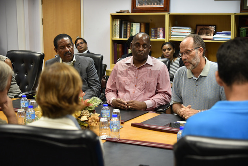 UN Secretary-General meets with the Dominica Parliament.