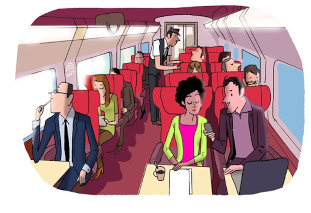 “Comfort”, dat is kiezen voor ruimte (+30 %) en rust. ©<br/>Régis Faller 2017 voor Thalys.